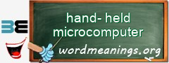 WordMeaning blackboard for hand-held microcomputer